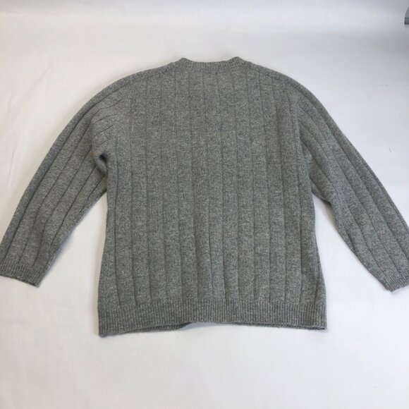 Geronimo Women's Size Medium Gray Cable Button Wool Blend Cardigan Sweater - Picture 5 of 5